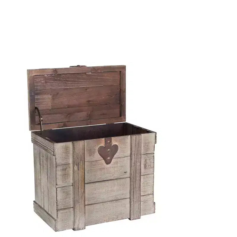 Household Essentials Small Antiqued Decorative Trunk: Multicolored Storage Trunk for All Ages, 19" x 11" x 15.75"