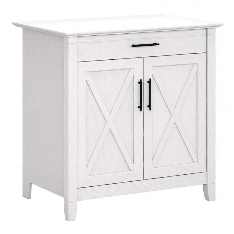 Biurko sekretarzyk Key West z szafką do przechowywania marki Bush Furniture