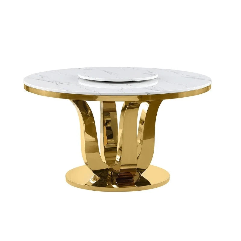 Ensemble de salle à manger rond Best Quality Furniture D325-SC324-7 de 5 pièces