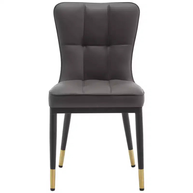 Ensemble de 6 chaises de salle à manger Bekrvio, siège moderne rembourré en similicuir avec dossier haut, pieds en métal, chaises de cuisine sans accoudoirs pour le salon et la salle à manger