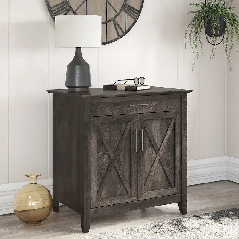 Biurko sekretarzyk Key West z szafką do przechowywania marki Bush Furniture