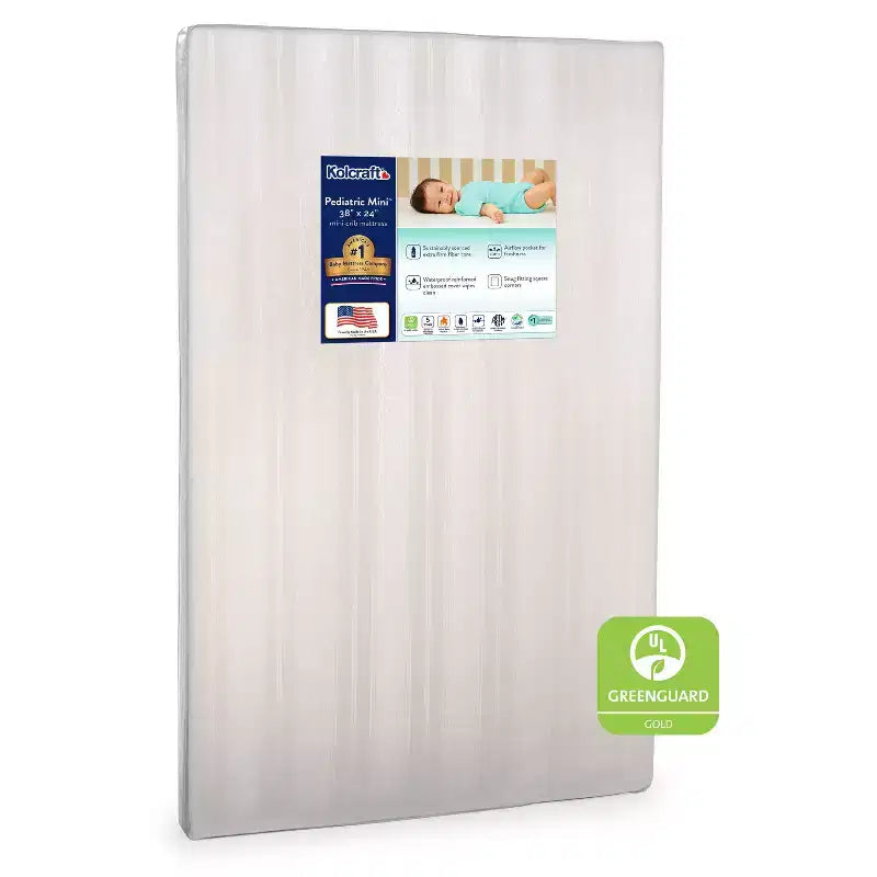 Materasso impermeabile mini per lettino - 38"x24": ultra rigido, ipoallergenico, schiuma di poliestere, 3,6 libbre