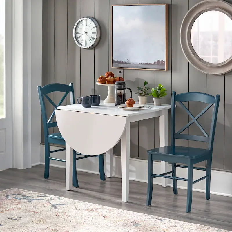 Ensemble repas 3 pièces Simple Living Country Cottage avec rallonge rabattable