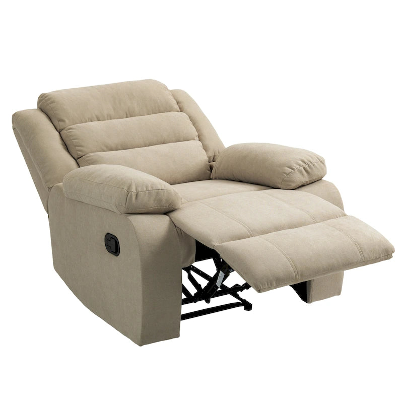 Set van 2 klassieke en traditionele handmatig verstelbare relaxfauteuils