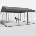W 118 x T 118 x H 70 großer Outdoor-Hundezwinger, robuster Hundekäfig mit wasserdichtem Dach