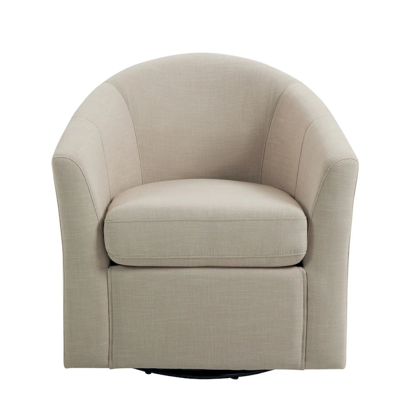 Set van 2 moderne gestoffeerde draaibare kuipstoelen voor de woonkamer