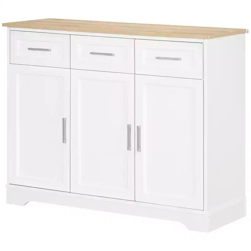 Buffet moderne de cuisine avec rangement, îlot de cuisine, meuble de salle à manger et mobilier de salon