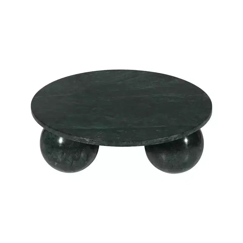 Mesa de centro redonda de mármol con patas esféricas, multicolor, para 4 personas??