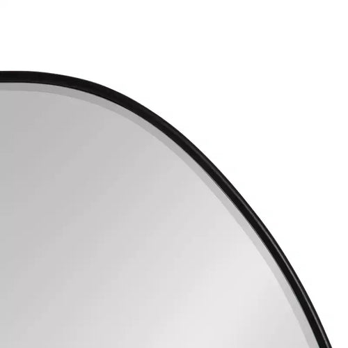 Asymmetric Decorative Wall Mirror – 22x30, Black, Beveled Edge