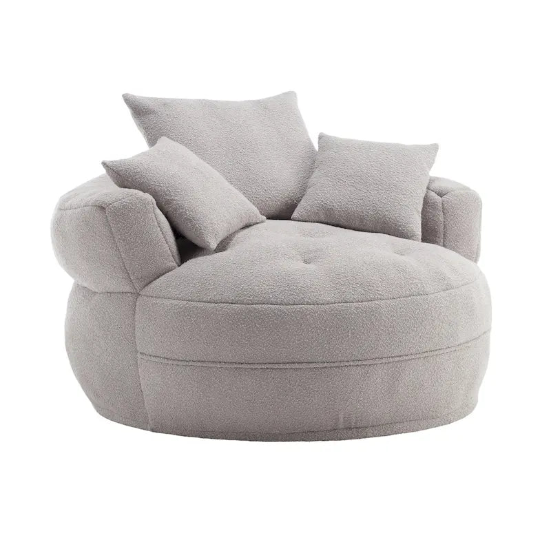Round Lazy Sofa Chair ?C White/Blue/Grey/Yellow/Orange/Rose Red/Navy/Green, Single & Couple Seat