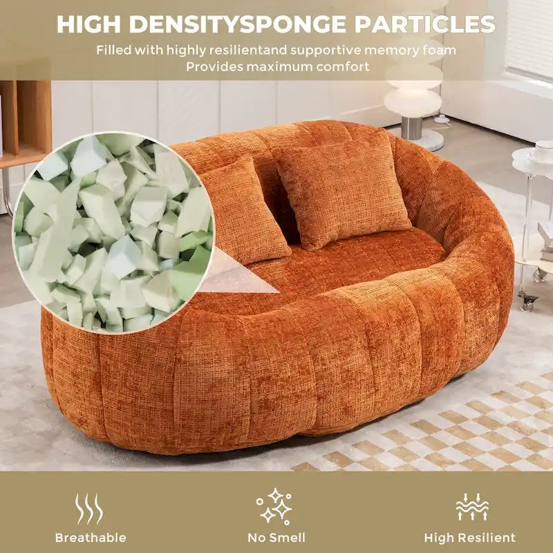 GDFStudio – Laurel Chenille-Sofa für 2 Personen mit hochdichtem Schaumstoff und übergroßem Komfort