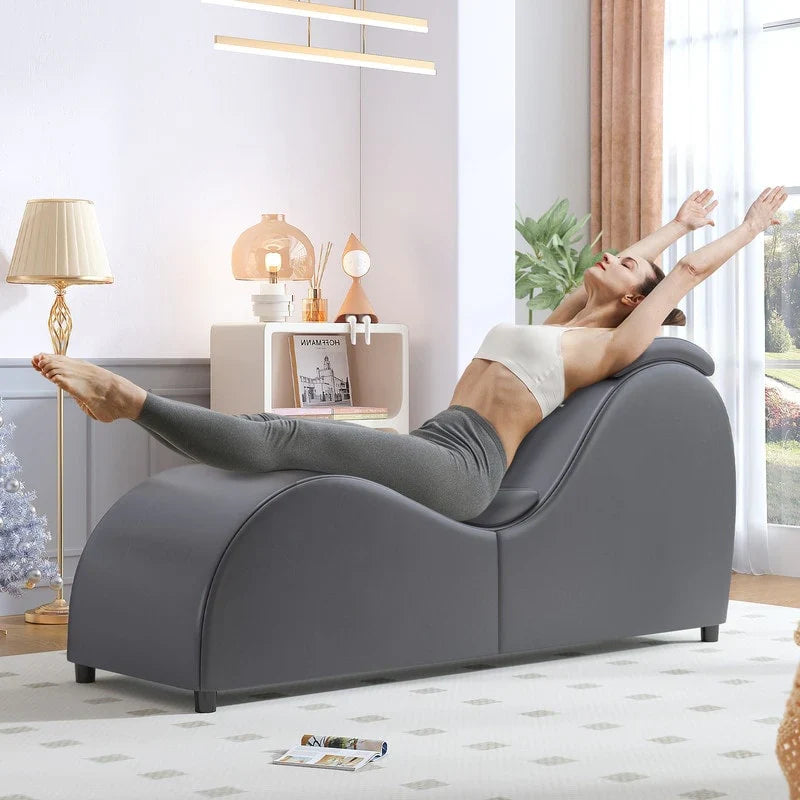 Sedia da yoga da interno Mixoy, sedia chaise longue curva da yoga per adulti per stretching, esercizio e relax