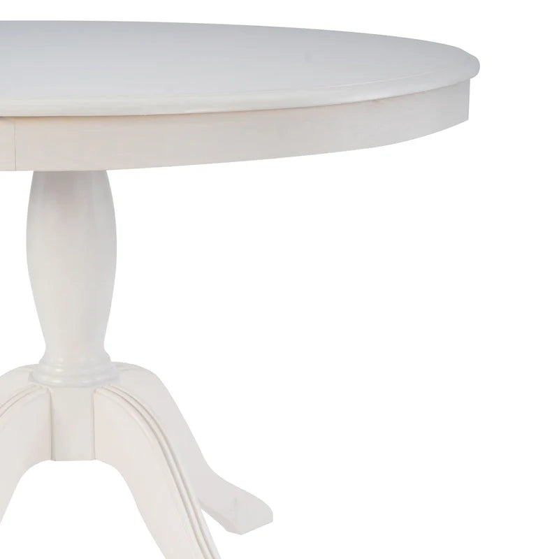 Table piédestal ronde en bois massif