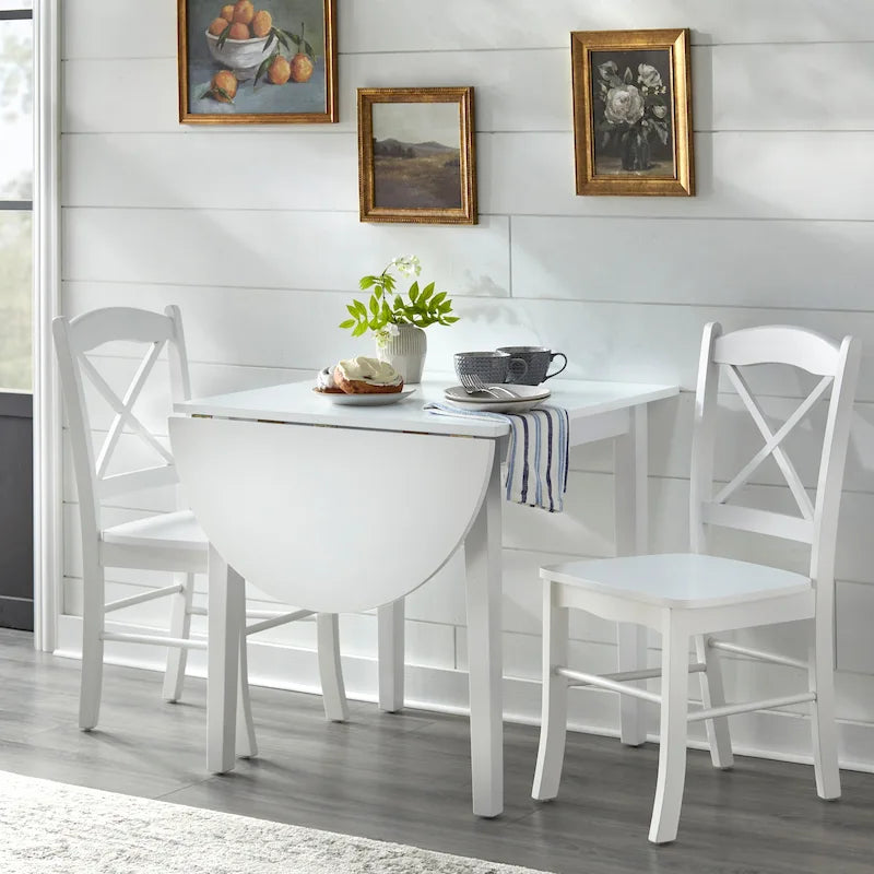 Ensemble repas 3 pièces Simple Living Country Cottage avec rallonge rabattable