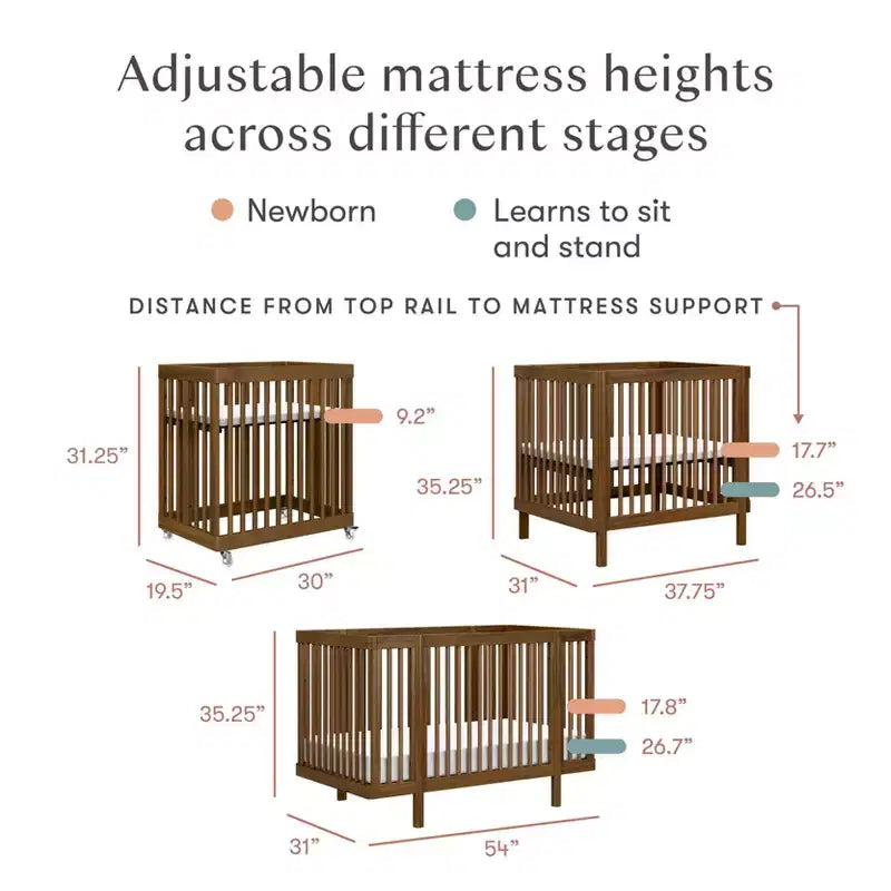 Babyletto Pogo 8-in-1-umwandelbares Kinderbett mit Umbausets für alle Entwicklungsstufen