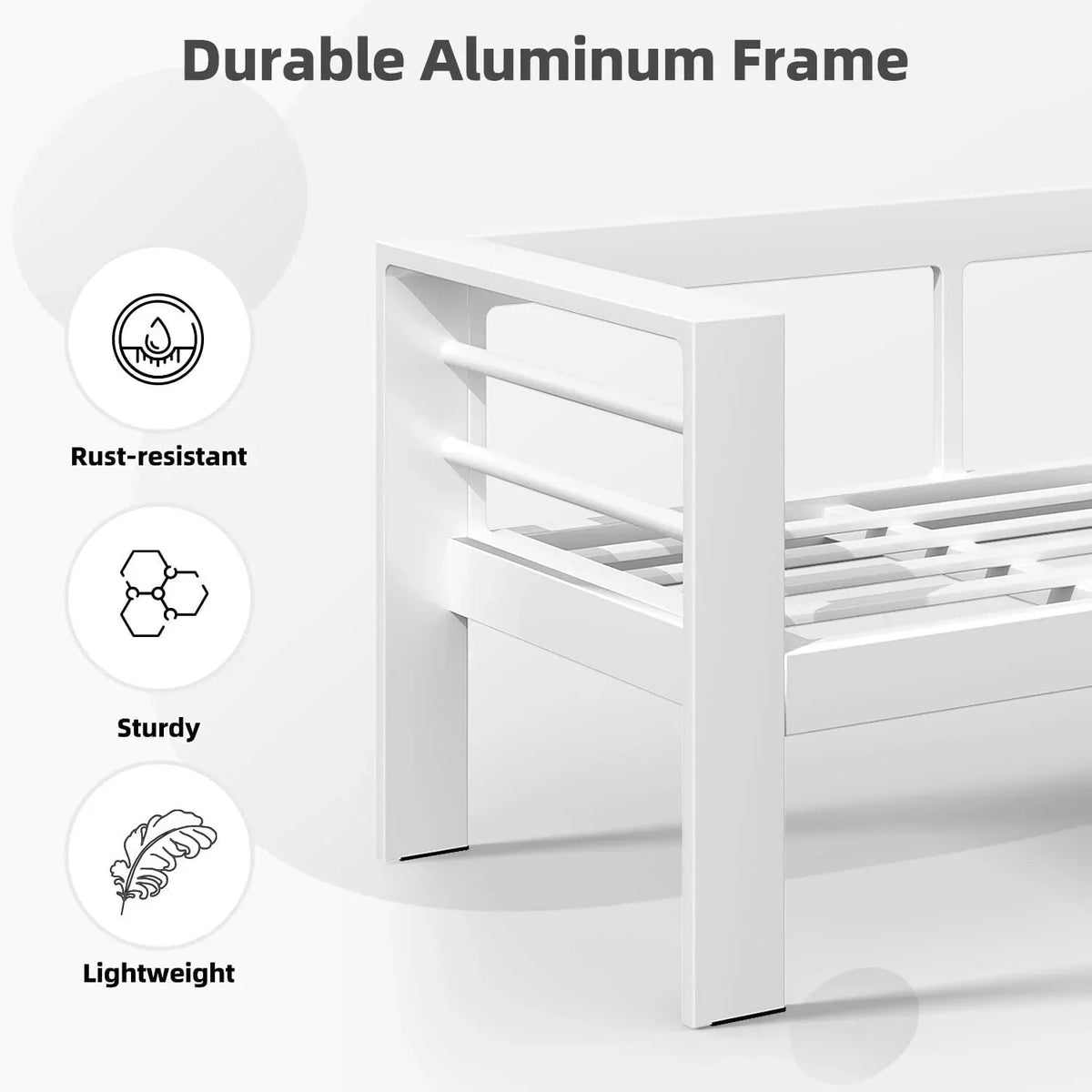 AECOJOY 7-delige aluminium tuinmeubelset voor buiten, loungeset