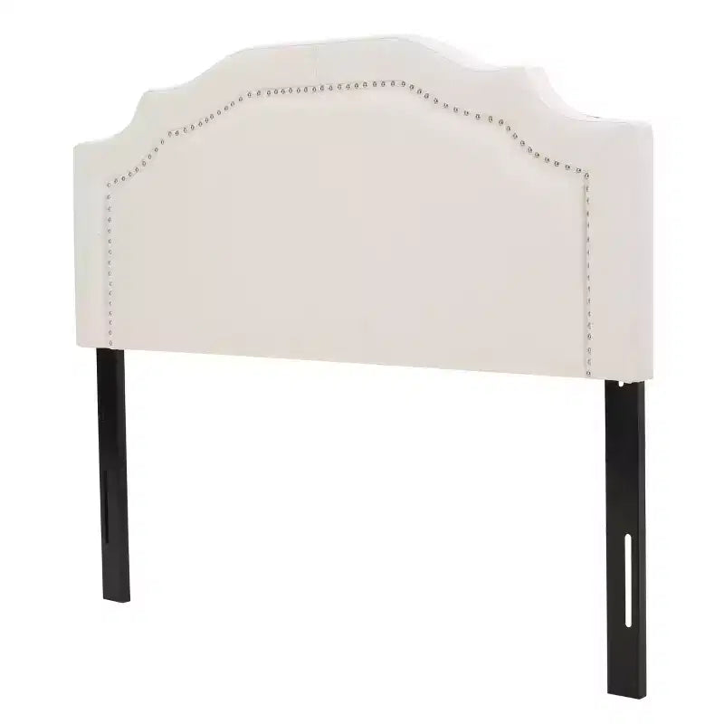 Tête de lit contemporaine en tissu rembourré, biseautée, format double/queen