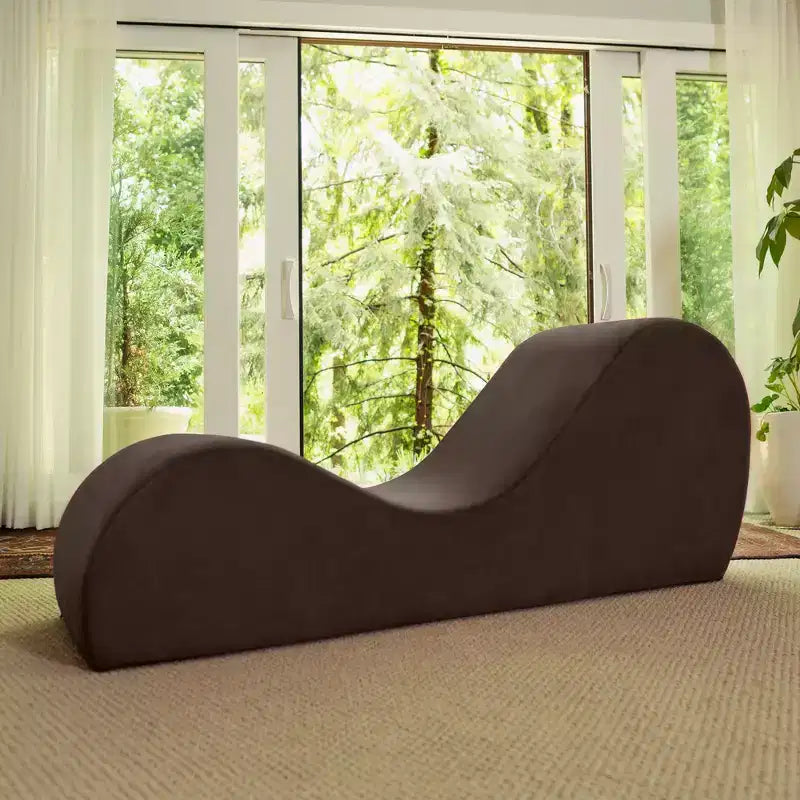 Avana elegante Chaiselongue für Yoga – in den USA gefertigt – ideal für Dehnübungen, Entspannung, Training und mehr, 60T x 18B x 26H Zoll, Hellgrau