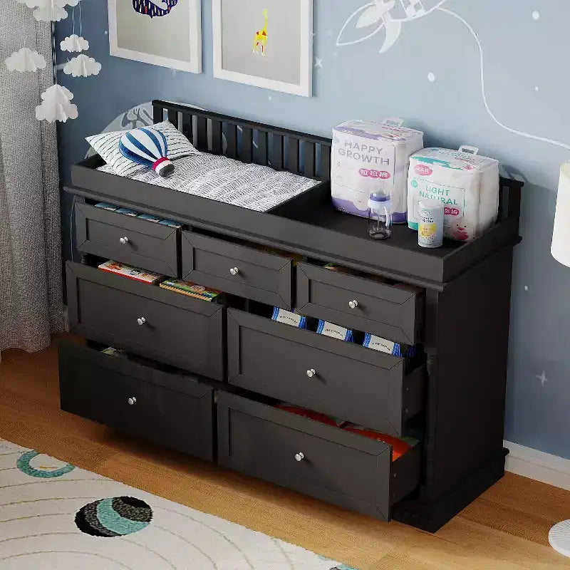 Table à langer-commode polyvalente pour bébé Famapy : design convertible, tiroirs spacieux, évolue avec votre enfant