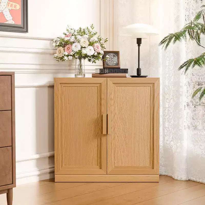 Dovelina hoekkast met verstelbare planken, dressoir, buffetkast, wijnkast en keuken- en eetkamerkast met houten deuren – 31H x 31W, 36H x 31W