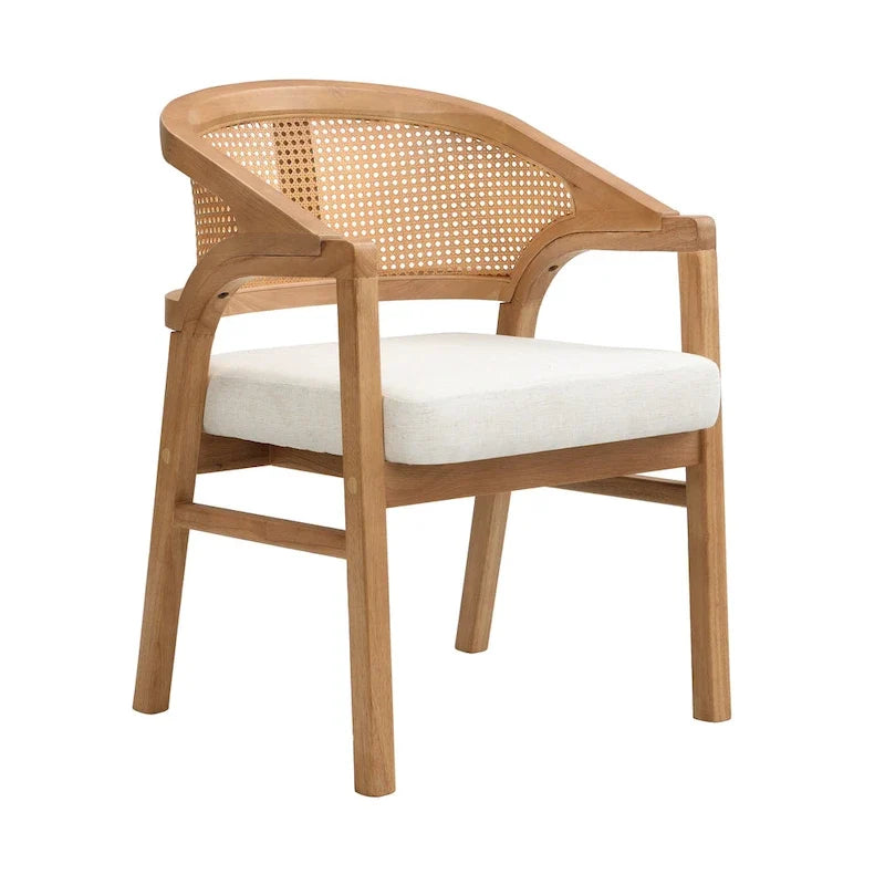 Christopher Knight Home - Eetkamerstoel met rieten bekleding (set van 2)