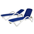 Plymouth-collectie, weerbestendige chaise longue van slingstof, set van 2 - 77 inch