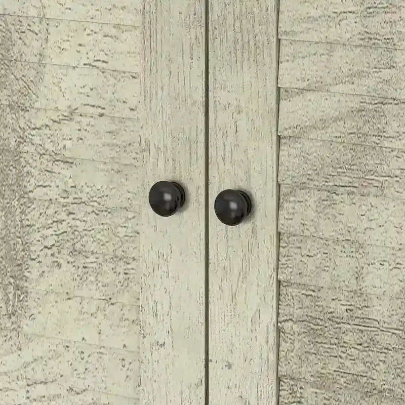 Armoire-penderie blanche de 59 po de large, grande armoire autoportante