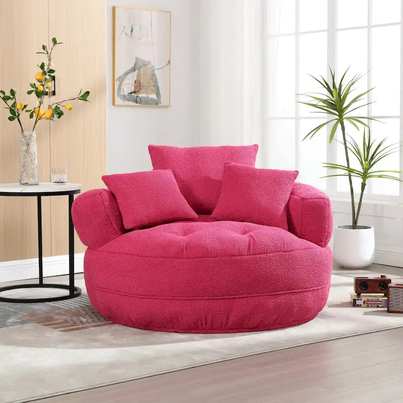Fauteuil rond paresseux ?C blanc/bleu/gris/jaune/orange/rouge rosé/bleu marine/vert, une ou deux places