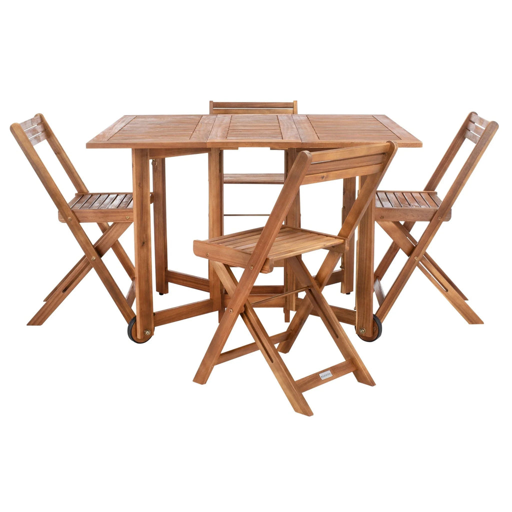 SAFAVIEH Brandy 5-delige tuinmeubelset met eettafel - 43B x 35D x 29H