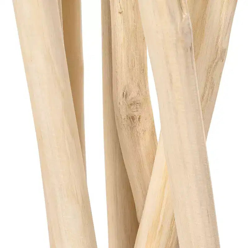 JONATHAN Y Tranquil, séparateur de pièce simple panneau en branches de teck fabriquées à la main, style bohème côtier, 39 l x 68 h