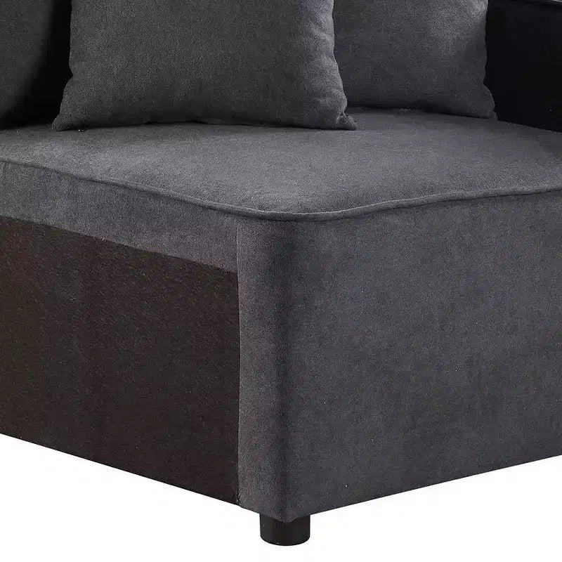 28" Silvester Gray Fabric -  Furniture: Upholstered Accent Chair, Wood Frame, No Assembly Required