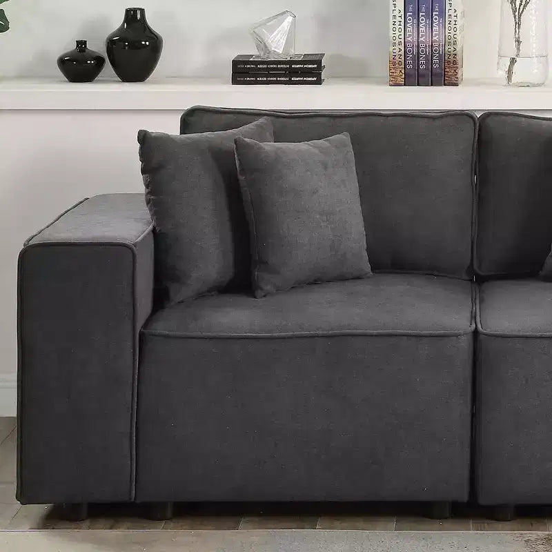 28" Silvester Gray Fabric -  Furniture: Upholstered Accent Chair, Wood Frame, No Assembly Required