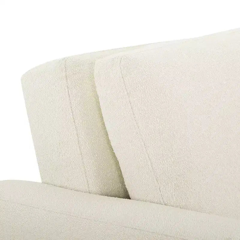 Convertible Sofa – Ivory Boucle, Lounger & Full Bed, Pocket Coils