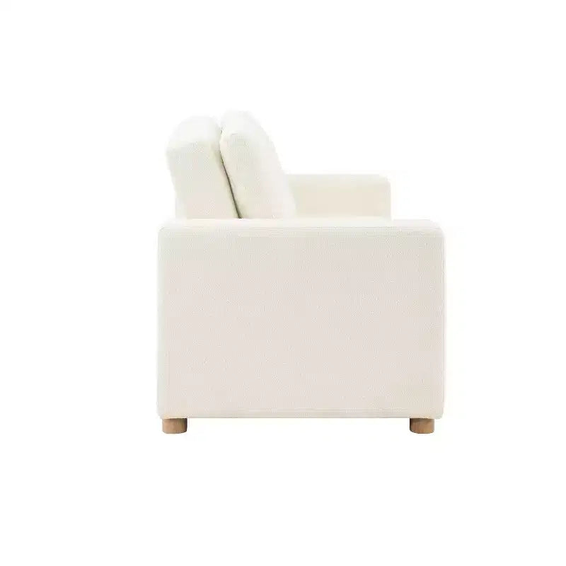 Convertible Sofa – Ivory Boucle, Lounger & Full Bed, Pocket Coils