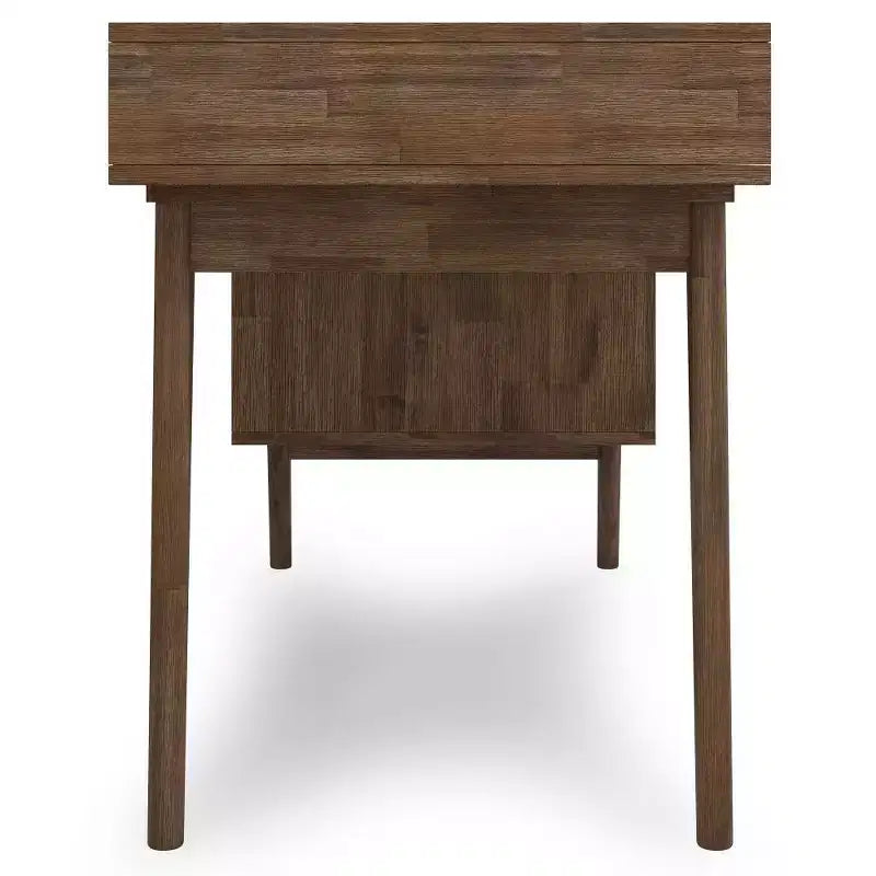 Desk with Side Drawers & File Storage, Mid-Century Modern