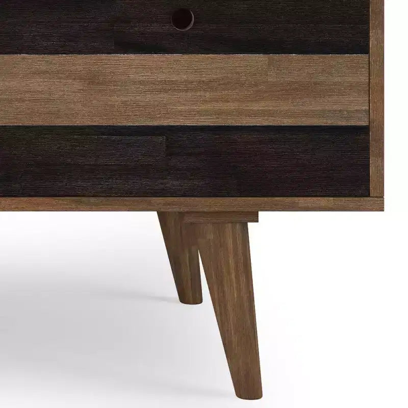 Desk with Side Drawers & File Storage, Mid-Century Modern