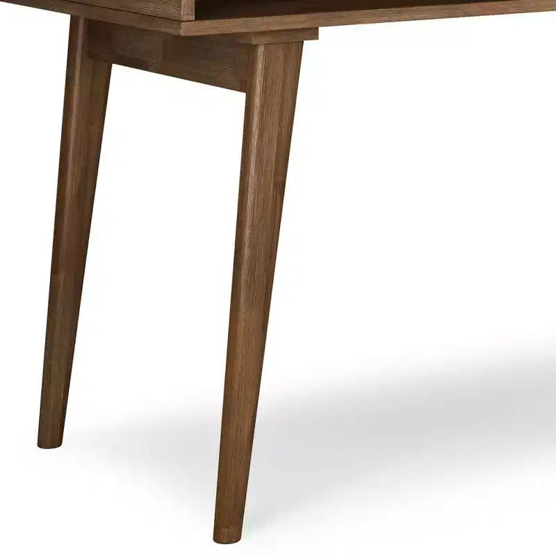 Desk with Side Drawers & File Storage, Mid-Century Modern