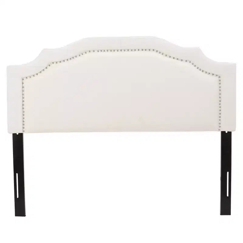 Tête de lit contemporaine en tissu rembourré, biseautée, format double/queen
