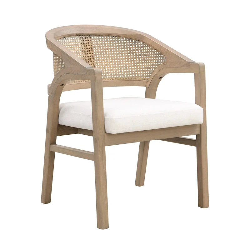 Christopher Knight Home - Eetkamerstoel met rieten bekleding (set van 2)