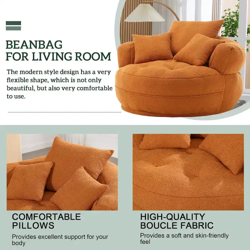 Fauteuil rond paresseux ?C blanc/bleu/gris/jaune/orange/rouge rosé/bleu marine/vert, une ou deux places