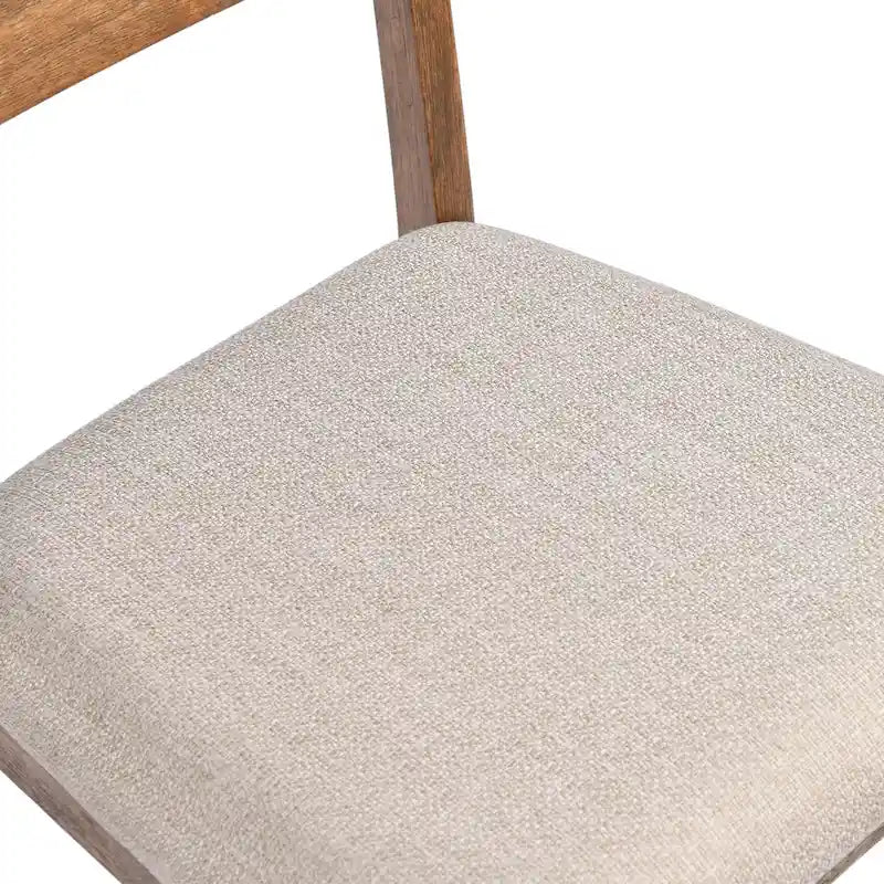 Ensemble de salle à manger 5 pièces en bois massif, table de 47 L (1 table + 4 chaises à dossier à barreaux)