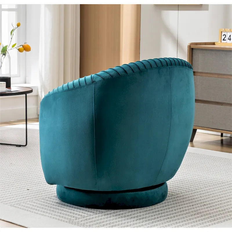 Petit fauteuil pivotant en velours Milvo
