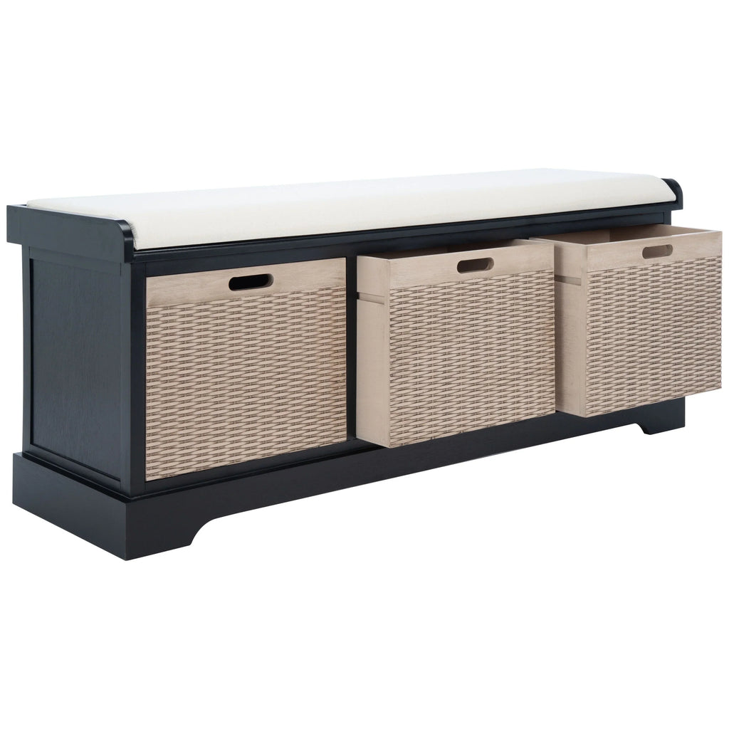 SAFAVIEH Fiorello minderli, 3 çekmeceli depolama pufu - 47.3 W x 15 L x 19 H - 47Wx15Dx19H
