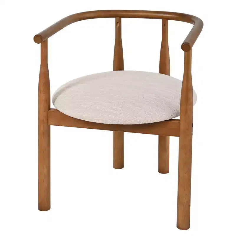 7-delige ovale eetkamertafelset voor 6 personen, grote familiekeukentafel van 71 inch met 6 gevoerde eetkamerstoelen, walnoot - Christopher Knight Home
