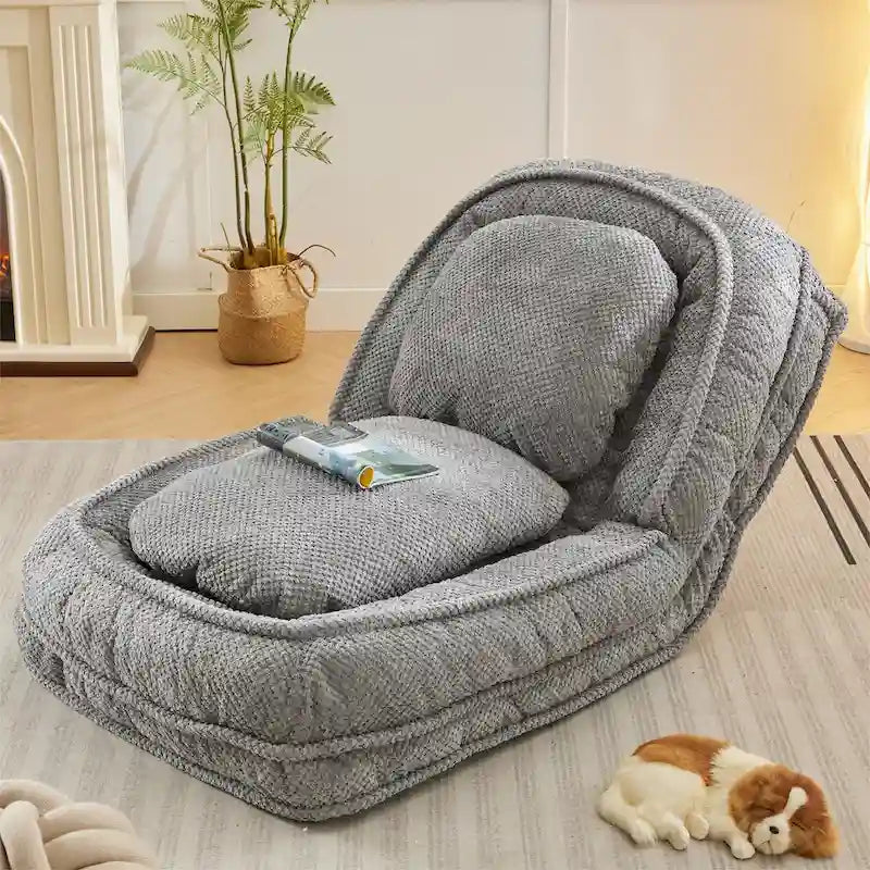 Luiwe bank, 5 verstelbare standen, zitten, slapen en opvouwen, geschikt voor de slaapkamer en woonkamer