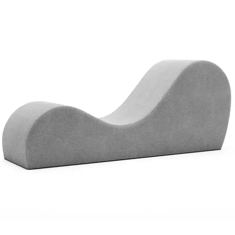 Avana elegante Chaiselongue für Yoga – in den USA gefertigt – ideal für Dehnübungen, Entspannung, Training und mehr, 60T x 18B x 26H Zoll, Hellgrau