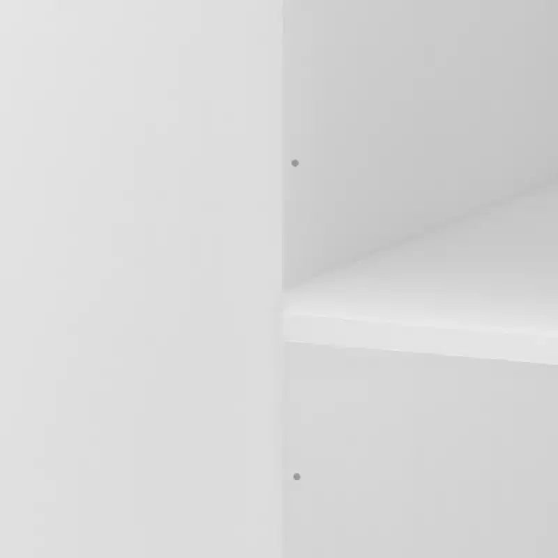 70,87 hoge ruime kledingkast met 8 deuren, kledingroede, verstelbare planken en decoratieve rotandeuren