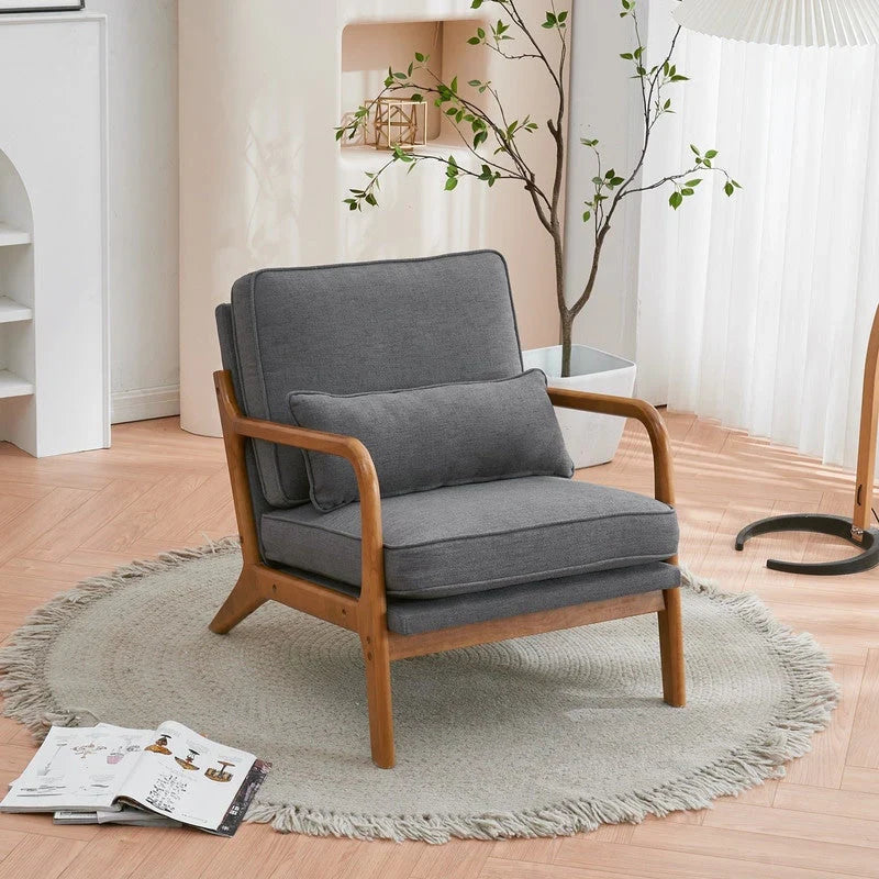 Fauteuil d’appoint rembourré moderne du milieu du siècle