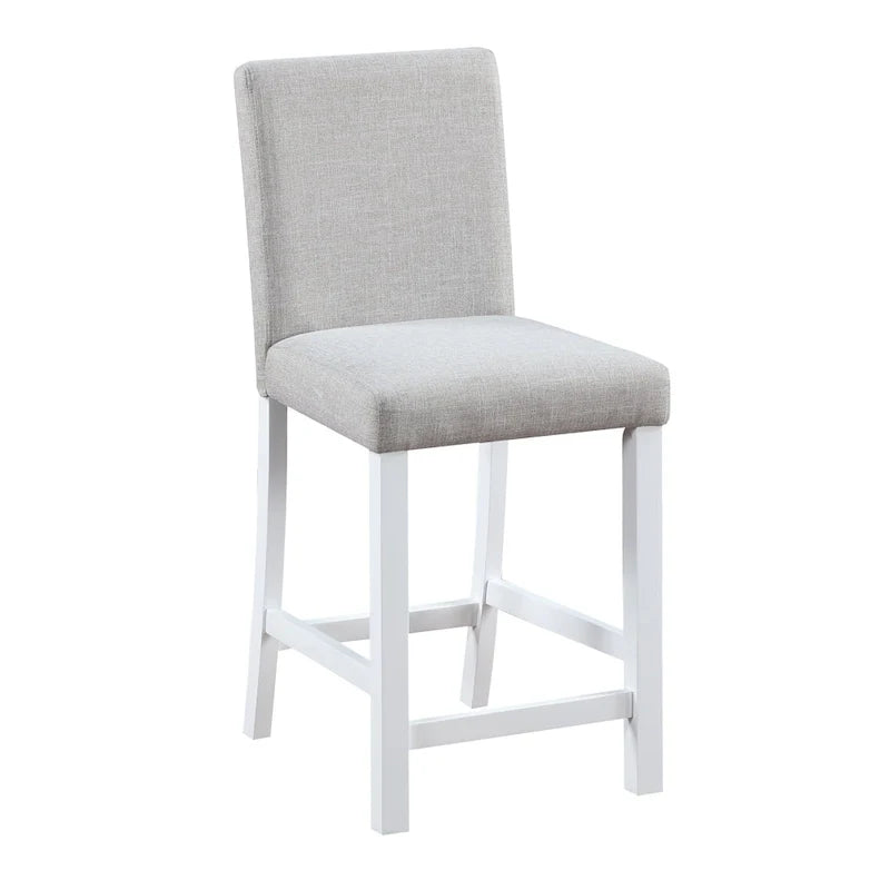 Ensemble de salle à manger moderne de 5 pièces avec table carrée à hauteur de comptoir et 4 chaises rembourrées