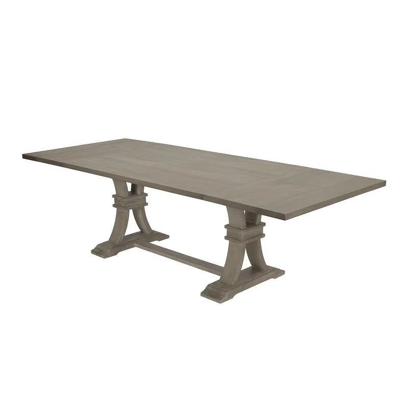 Ensemble de salle à manger rustique extensible gris Best Quality Furniture de 9 pièces